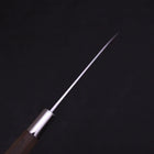 Petty Silver Steel #3 Walnut Ichimatsu Handle 135mm-[Musashi]-[Japanese-Kitchen-Knives]