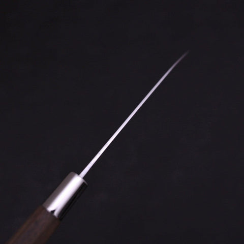 Petty Silver Steel #3 Walnut Ichimatsu Handle 135mm-[Musashi]-[Japanese-Kitchen-Knives]