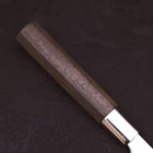 Petty Silver Steel #3 Walnut Ichimatsu Handle 135mm-[Musashi]-[Japanese-Kitchen-Knives]