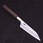 Petty Silver Steel #3 Walnut Ichimatsu Handle 135mm-[Musashi]-[Japanese-Kitchen-Knives]
