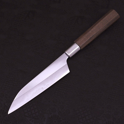 Petty Silver Steel #3 Walnut Karakusa Handle 135mm-[Musashi]-[Japanese-Kitchen-Knives]