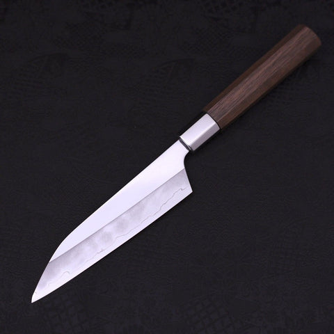 Petty Silver Steel #3 Walnut Kazabana Handle 135mm-[Musashi]-[Japanese-Kitchen-Knives]