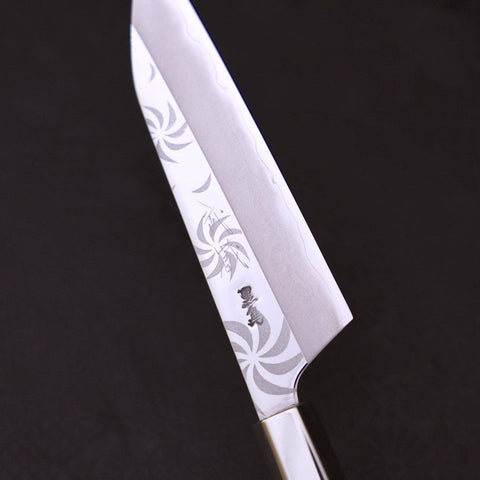 Petty Silver Steel #3 Walnut Kemanmon Handle 135mm-[Musashi]-[Japanese-Kitchen-Knives]