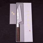 Petty Silver Steel #3 Walnut Kemanmon Handle 135mm-[Musashi]-[Japanese-Kitchen-Knives]
