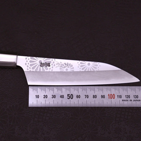 Petty Silver Steel #3 Walnut Kiku Handle 135mm-[Musashi]-[Japanese-Kitchen-Knives]