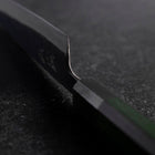 Petty Stainless Clad Blue Steel #2 Green Urushi Handle 150mm-[Musashi]-[Japanese-Kitchen-Knives]