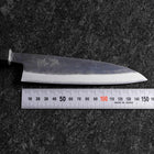 Petty Stainless Clad Blue Steel #2 Green Urushi Handle 150mm-[Musashi]-[Japanese-Kitchen-Knives]