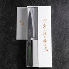 Petty Stainless Clad Blue Steel #2 Green Urushi Handle 150mm-[Musashi]-[Japanese-Kitchen-Knives]