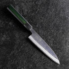 Petty Stainless Clad Blue Steel #2 Green Urushi Handle 150mm-[Musashi]-[Japanese-Kitchen-Knives]