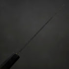 Petty Stainless Clad Blue Super Kurouchi Tsuchime Buffalo Ebony Handle 135mm (5.3”)-[Musashi]-[Japanese-Kitchen-Knives]