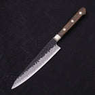 Petty Stainless Clad Blue Super Kurouchi Tsuchime Western Handle 150mm-[Musashi]-[Japanese-Kitchen-Knives]