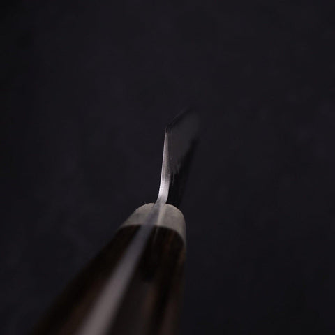 Petty Stainless Clad Blue Super Kurouchi Tsuchime Western Handle 150mm-[Musashi]-[Japanese-Kitchen-Knives]