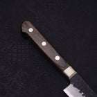 Petty Stainless Clad Blue Super Kurouchi Tsuchime Western Handle 150mm-[Musashi]-[Japanese-Kitchen-Knives]