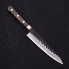 Petty Stainless Clad Blue Super Kurouchi Tsuchime Western Handle 150mm-[Musashi]-[Japanese-Kitchen-Knives]