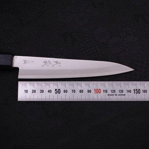 Petty Stainless Clad Blue Super Polished Dark Blue Handle 145mm-[Musashi]-[Japanese-Kitchen-Knives]