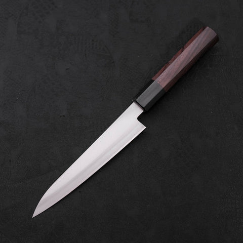 Petty Stainless Clad Blue Super Polished Shitan Handle 150mm (5.9”)-[Musashi]-[Japanese-Kitchen-Knives]