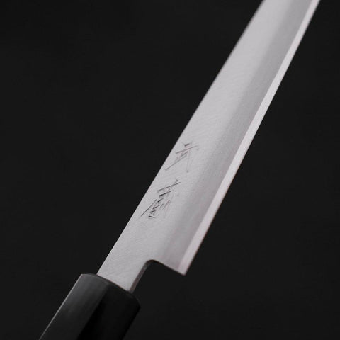 Petty Stainless Clad Blue Super Polished Shitan Handle 150mm-[Musashi]-[Japanese-Kitchen-Knives]