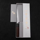 Petty Stainless Clad Blue Super Polished Shitan Handle 150mm-[Musashi]-[Japanese-Kitchen-Knives]