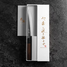 Petty Stainless Clad Blue Super Polished Shitan Handle 150mm-[Musashi]-[Japanese-Kitchen-Knives]