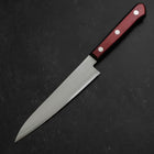 Petty Stainless Clad Blue Super Polished Western Black Red Handle 150mm-[Musashi]-[Japanese-Kitchen-Knives]