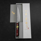 Petty Stainless Clad Blue Super Polished Western Black Red Handle 150mm-[Musashi]-[Japanese-Kitchen-Knives]