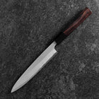 Petty Stainless Clad White Steel #2 Polished Buffalo Ebony Handle 170mm-[Musashi]-[Japanese-Kitchen-Knives]