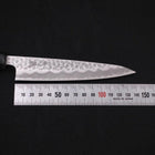 Petty Stainless Clad White Steel #2 Tsuchime Ocean Black Handle 135mm-[Musashi]-[Japanese-Kitchen-Knives]