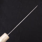 Petty Stainless Clad White Steel #2 Tsuchime Ocean White Handle 135mm-[Musashi]-[Japanese-Kitchen-Knives]