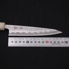 Petty Stainless Clad White Steel #2 Tsuchime Ocean White Handle 135mm-[Musashi]-[Japanese-Kitchen-Knives]
