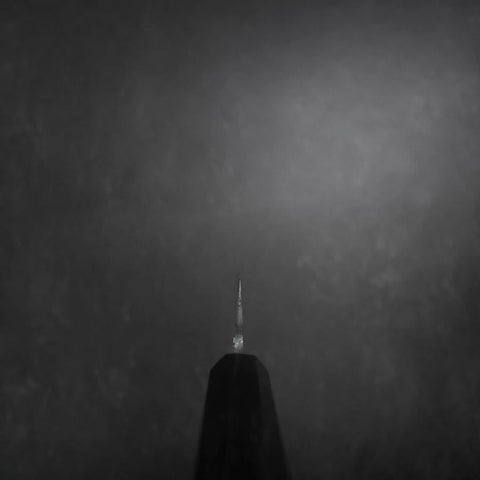 Petty V-Toku 2 Kurouchi Damascus Buffalo Ebony Handle 145mm-[Musashi]-[Japanese-Kitchen-Knives]