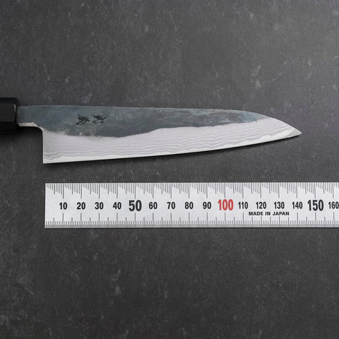 Petty V-Toku 2 Kurouchi Damascus Buffalo Ebony Handle 145mm-[Musashi]-[Japanese-Kitchen-Knives]