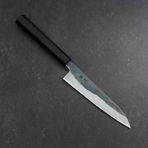 Petty V-Toku 2 Kurouchi Damascus Buffalo Ebony Handle 145mm-[Musashi]-[Japanese-Kitchen-Knives]