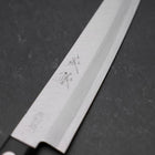 Petty VG-1 Polished Western Black Handle 145mm (Tsuba-nashi)-[Musashi]-[Japanese-Kitchen-Knives]
