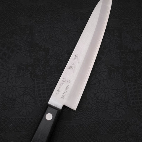 Petty VG-1 Polished Western Black Handle 150mm-[Musashi]-[Japanese-Kitchen-Knives]