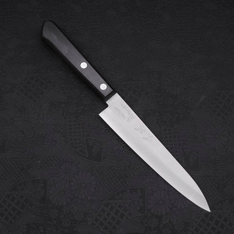 Petty VG-1 Polished Western Black Handle 150mm-[Musashi]-[Japanese-Kitchen-Knives]