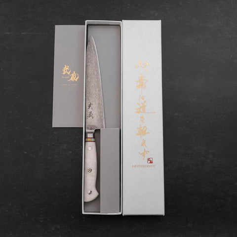 Petty VG-10 Damascus Artificial Stone Rainbow Handle 150mm-[Musashi]-[Japanese-Kitchen-Knives]