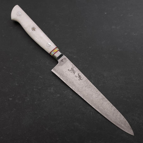 Petty VG-10 Damascus Artificial Stone Rainbow Handle 150mm-[Musashi]-[Japanese-Kitchen-Knives]