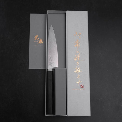 Petty VG-10 Damascus Ashwood Handle 130mm-[Musashi]-[Japanese-Kitchen-Knives]