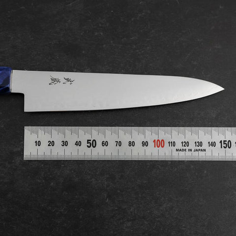 Petty VG-10 Damascus Blue Birch Handle 150mm-[Musashi]-[Japanese-Kitchen-Knives]
