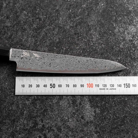 Petty VG-10 Damascus Buffalo Ebony Handle 150mm-[Musashi]-[Japanese-Kitchen-Knives]