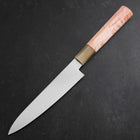 Petty VG-10 Damascus Buffalo Light Pink Maple Handle 150mm-[Musashi]-[Japanese-Kitchen-Knives]