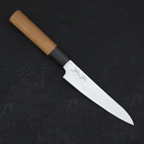 Petty VG-10 Damascus Cherry Handle 130mm-[Musashi]-[Japanese-Kitchen-Knives]