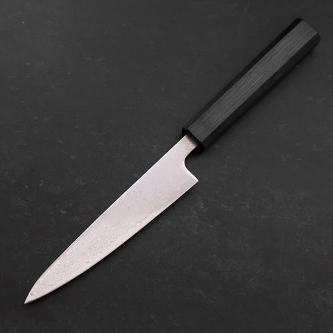 Petty VG-10 Damascus Dark Blue Urushi Handle 140mm-[Musashi]-[Japanese-Kitchen-Knives]