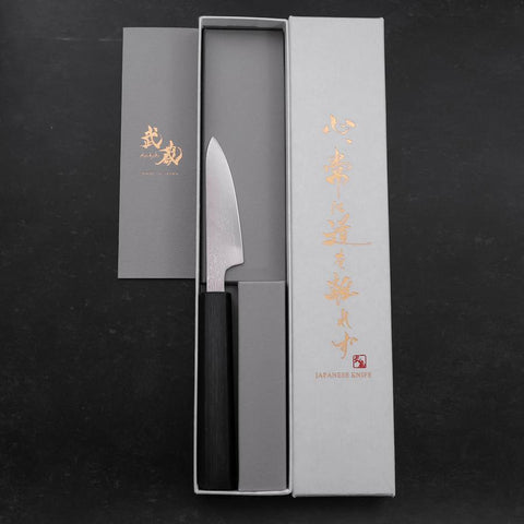 Petty VG-10 Damascus Dark Blue Urushi Handle 85mm-[Musashi]-[Japanese-Kitchen-Knives]