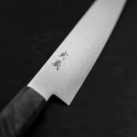 Petty VG-10 Damascus Gray Birch Handle 150mm (5.9”)-[Musashi]-[Japanese-Kitchen-Knives]