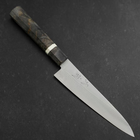 Petty VG-10 Damascus Marbled Maple Handle 150mm-[Musashi]-[Japanese-Kitchen-Knives]