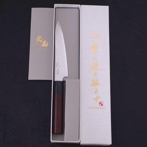 Petty VG-10 Damascus Shitan Handle 130mm (5.1”)-[Musashi]-[Japanese-Kitchen-Knives]