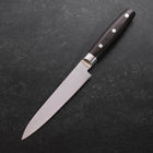 Petty VG-10 Damascus Western Black Round Handle 135mm (5.3”)-[Musashi]-[Japanese-Kitchen-Knives]