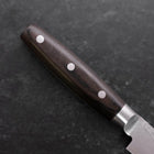 Petty VG-10 Damascus Western Black Round Handle 135mm (5.3”)-[Musashi]-[Japanese-Kitchen-Knives]