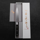 Petty VG-10 Damascus Western Black Round Handle 135mm (5.3”)-[Musashi]-[Japanese-Kitchen-Knives]